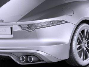Jaguar F-type R Coupe 2015 vray 3D Модель