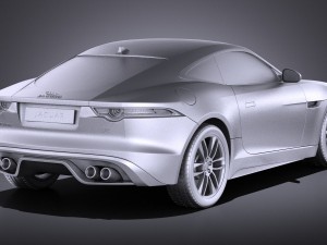 Jaguar F-type R Coupe 2015 vray 3D Модель