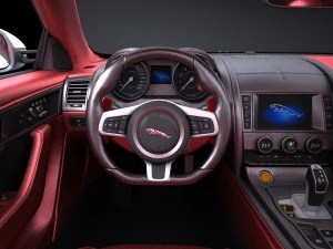 Jaguar F-type R Coupe 2015 vray 3D Model