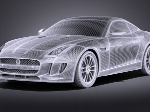 Jaguar F-type R Coupe 2015 vray 3D Модель