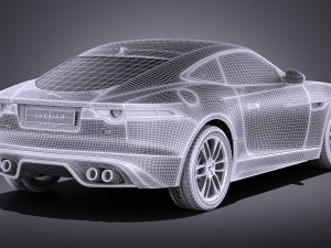 Jaguar F-type R Coupe 2015 vray 3D Модель