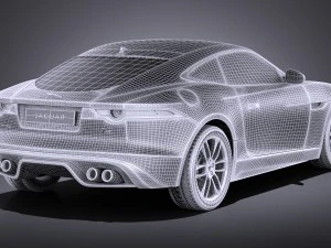 Jaguar F-type R Coupe 2015 vray 3D Model