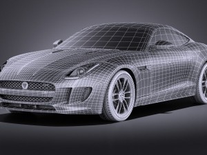 Jaguar F-type R Coupe 2015 vray 3D Модель