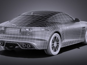 Jaguar F-type R Coupe 2015 vray 3D Модель