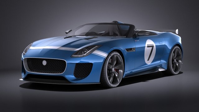 Jaguar Project 7 Concept 2016 vray 3D 모델 .c4d .max .obj .3ds .fbx .stl .blend