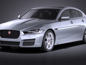 Jaguar XE 2017 vray 3D Модель