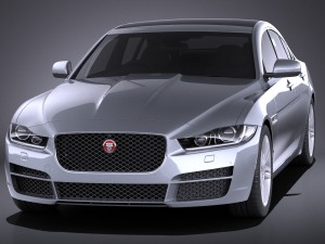 Jaguar XE 2017 vray Modèle 3D