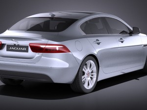 Jaguar XE 2017 vray Modèle 3D