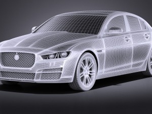 Jaguar XE 2017 vray Modèle 3D