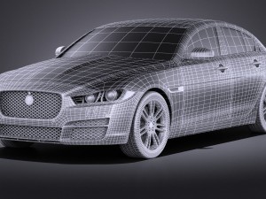 Jaguar XE 2017 vray Modèle 3D