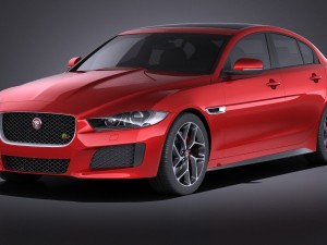 Jaguar XE S 2017 vray 3D Model
