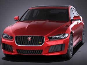 Jaguar XE S 2017 vray 3D Model