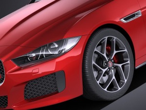 Jaguar XE S 2017 vray 3D Model