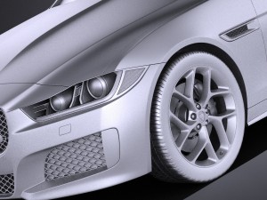 Jaguar XE S 2017 vray 3D Model