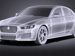 Jaguar XE S 2017 vray 3D Model