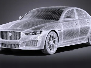 Jaguar XE S 2017 vray 3D Model