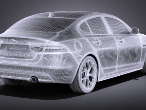 Jaguar XE S 2017 vray 3D Model