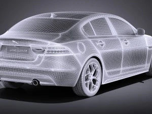 Jaguar XE S 2017 vray 3D Model