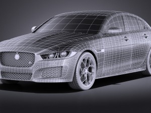 Jaguar XE S 2017 vray 3D Model