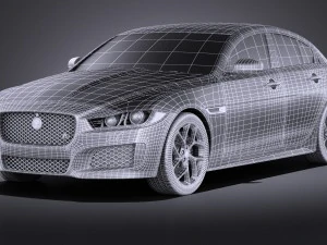 Jaguar XE S 2017 vray 3D Model