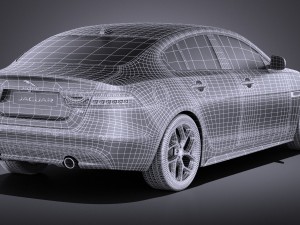 Jaguar XE S 2017 vray 3D Model
