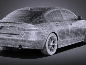 Jaguar XE S 2017 vray 3D Model