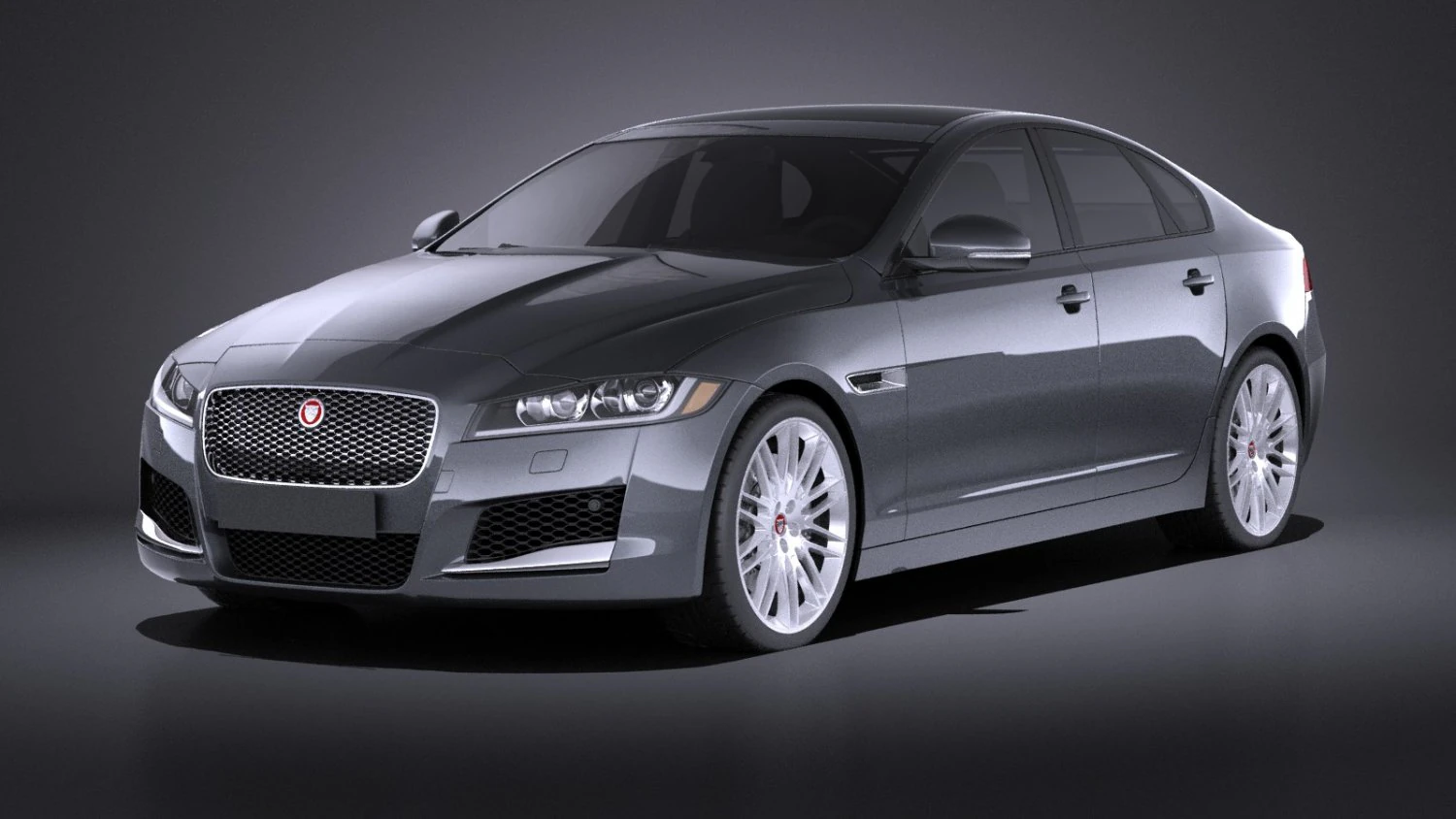 Jaguar XF 2017 Bixenon vray 3D Model .c4d .max .obj .3ds .fbx .stl .blend 