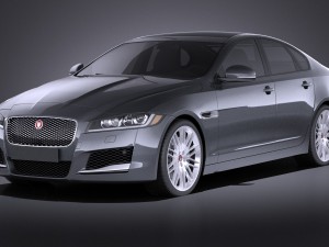 Jaguar XF 2017 Bixenon vray 3D Model