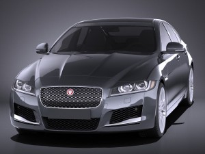 Jaguar XF 2017 Bixenon vray Modelo 3D