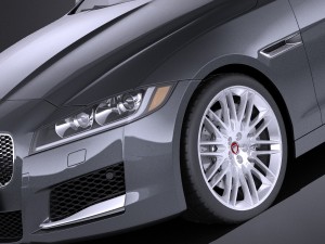 Jaguar XF 2017 Bixenon vray Modelo 3D