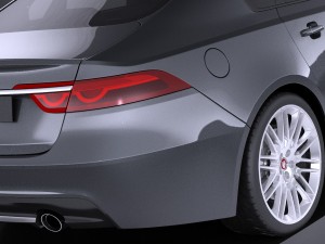 Jaguar XF 2017 Bixenon vray Modelo 3D