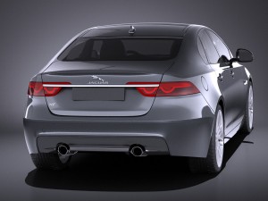 Jaguar XF 2017 Bixenon vray Modelo 3D