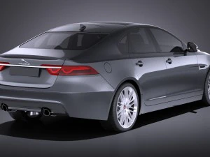Jaguar XF 2017 Bixenon vray 3D Model