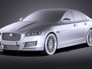 Jaguar XF 2017 Bixenon vray Modelo 3D