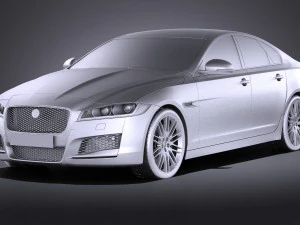 Jaguar XF 2017 Bixenon vray 3D Model