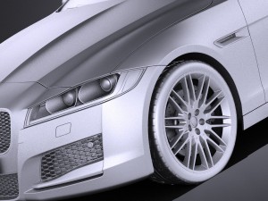 Jaguar XF 2017 Bixenon vray Modelo 3D