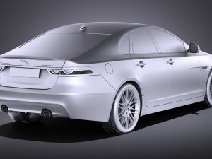 Jaguar XF 2017 Bixenon vray Modelo 3D