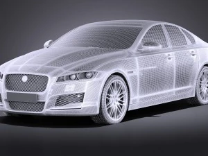 Jaguar XF 2017 Bixenon vray 3D Model