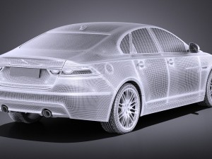 Jaguar XF 2017 Bixenon vray Modelo 3D