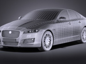 Jaguar XF 2017 Bixenon vray Modelo 3D