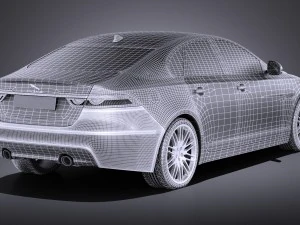 Jaguar XF 2017 Bixenon vray 3D Model