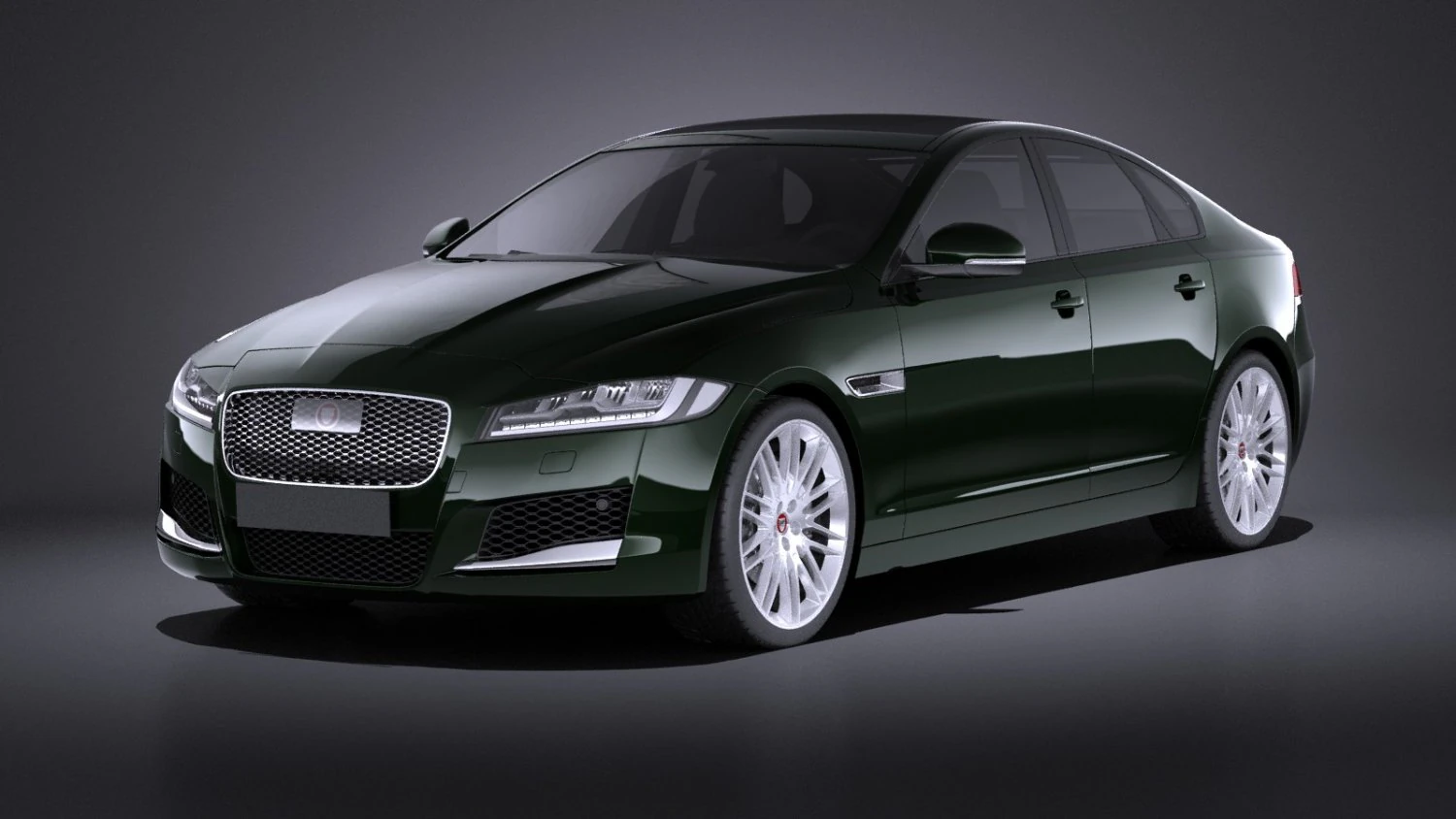Jaguar XF 2017 vray 3D Model .c4d .max .obj .3ds .fbx .stl .blend 