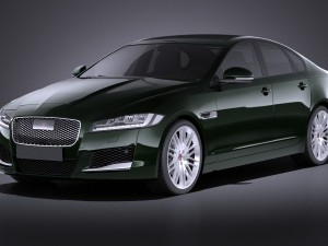 Jaguar XF 2017 vray 3D Model