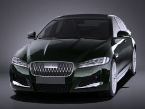 Jaguar XF 2017 vray 3D Model