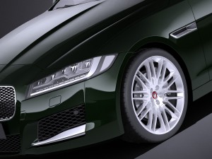 Jaguar XF 2017 vray 3D Model