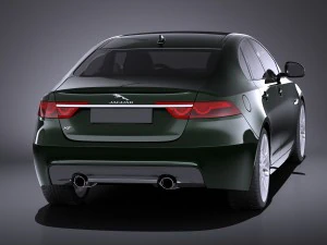 Jaguar XF 2017 vray 3D Model