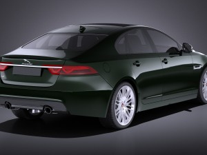 Jaguar XF 2017 vray 3D Model