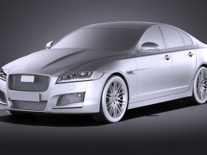 Jaguar XF 2017 vray 3D Model