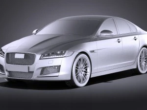 Jaguar XF 2017 vray 3D Model
