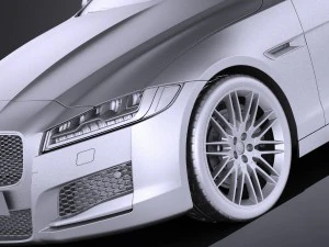 Jaguar XF 2017 vray 3D Model